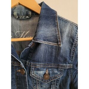 MAVI US Women's XS Stretch Denim Dark Jean Jacket Cute Preppy